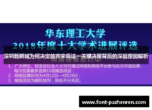 深圳新鹏城为何决定放弃宋岳这一关键决策背后的深层原因解析